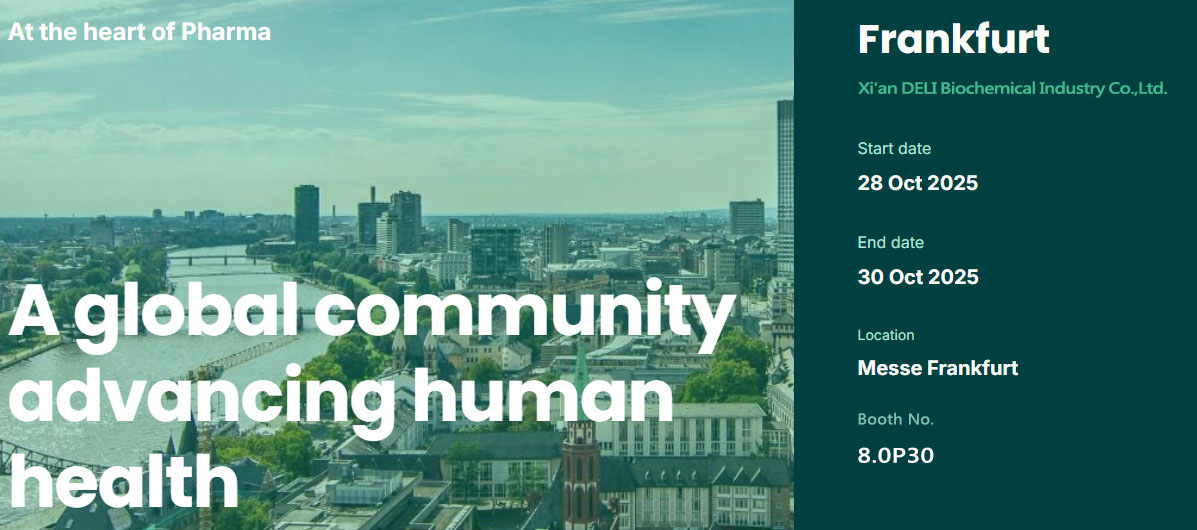 Η Xi'an Deli Biochemical θα εκτεθεί στο CPhI Europe 2025 στη Φρανκφούρτη, Γερμανία