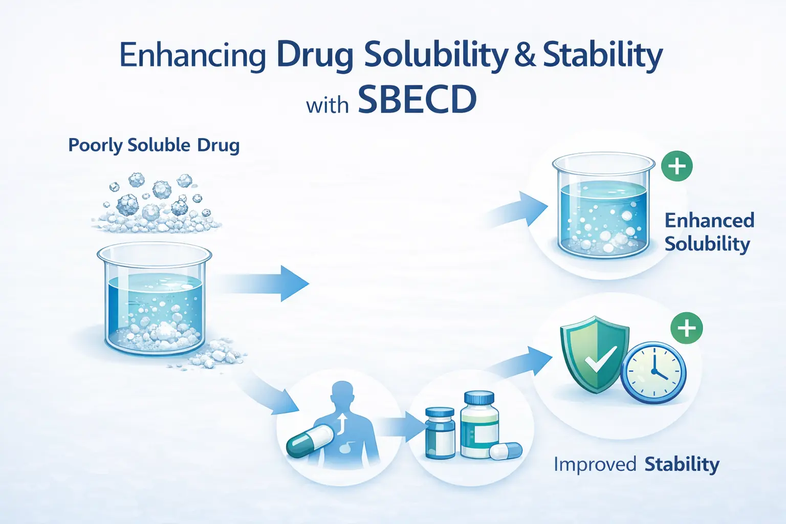 Πώς το Betadex Sulfobutyl Ether Sodium βελτιώνει τη βιοδιαθεσιμότητα και τη σταθερότητα του φαρμάκου